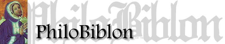 Philobiblon page header